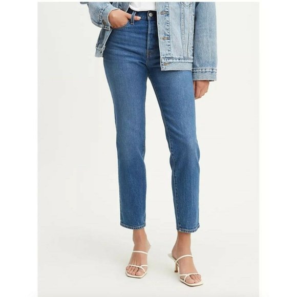 Levi's Denim - NEW Levi's Premium Wedgie Straight Taper Jeans 25 Blue Medium Wash Button Fly